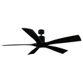 Modern Forms Aviator 5-Blade Smart Ceiling Fan 70in Matte Black with Remote Control (Light Kit Sold Separately) FR-W1811-70